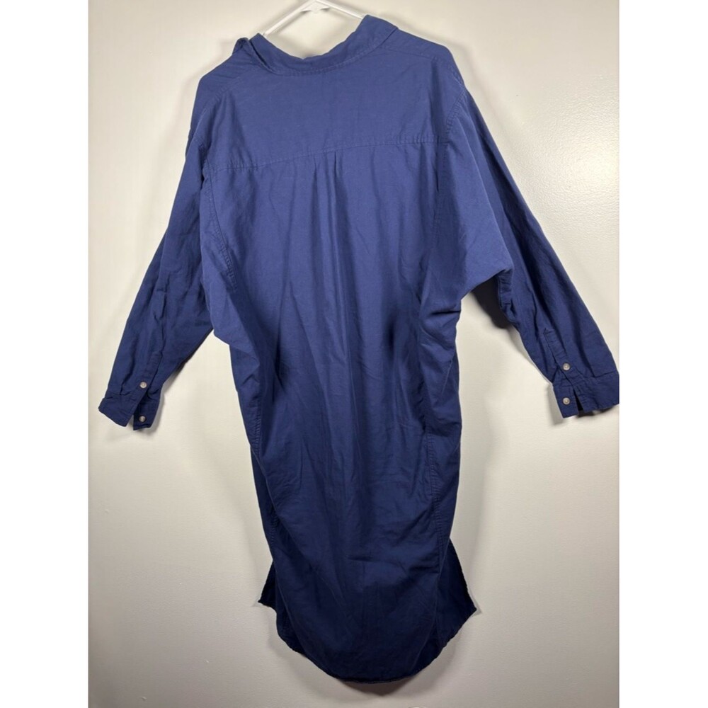 Universal Thread Blue Button-Front Midi Shirt Dress Beachy, flowy - Picture 4 of 4
